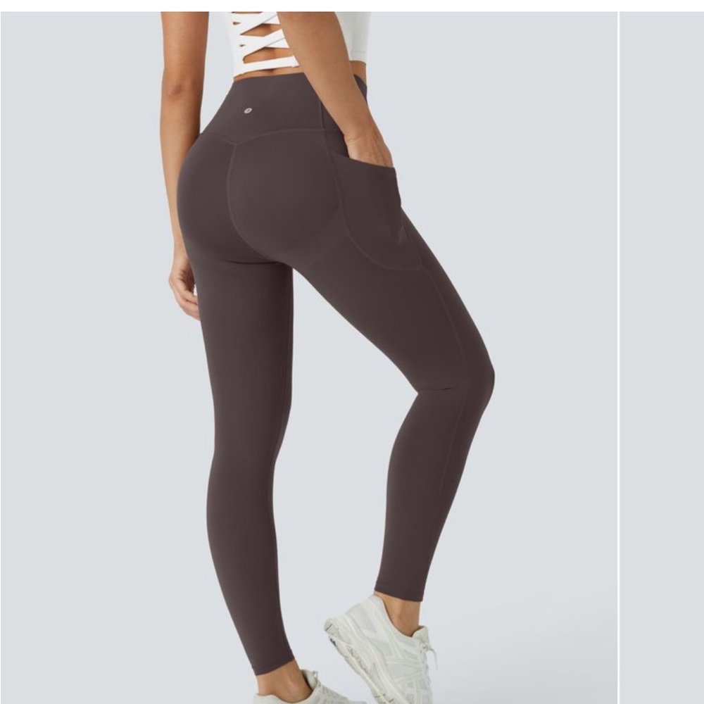 Brown High-Waisted Leggings
